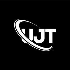 UJT logo. UJT letter. UJT letter logo design. Initials UJT logo linked with circle and uppercase monogram logo. UJT typography for technology, business and real estate brand.