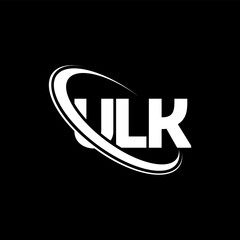ULK logo. ULK letter. ULK letter logo design. Initials ULK logo linked with circle and uppercase monogram logo. ULK typography for technology, business and real estate brand.