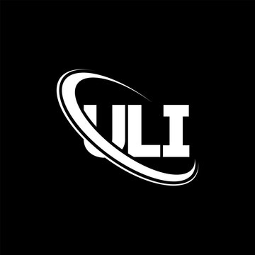 ULI logo. ULI letter. ULI letter logo design. Initials ULI logo linked with circle and uppercase monogram logo. ULI typography for technology, business and real estate brand.