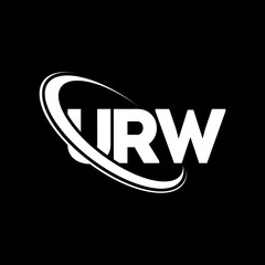 Fototapeta na wymiar URW logo. URW letter. URW letter logo design. Initials URW logo linked with circle and uppercase monogram logo. URW typography for technology, business and real estate brand.