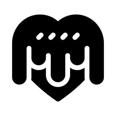 Fototapeta premium chocolate glyph icon