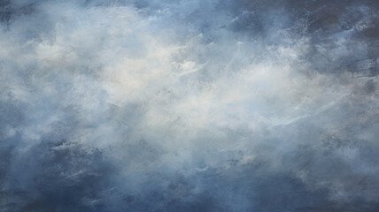 Smokey Canvas, Abstract Tones in Dark Blue and White