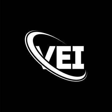 VEI logo. VEI letter. VEI letter logo design. Initials VEI logo linked with circle and uppercase monogram logo. VEI typography for technology, business and real estate brand.