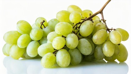 separate grape berries set isolated on white background