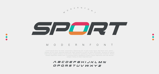 Sport Typography modern serif fonts regular decorative vintage concept. vector illustration - obrazy, fototapety, plakaty