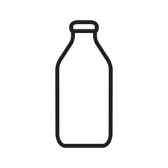 milk bottle icon design vector template