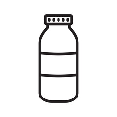 milk bottle icon design vector template