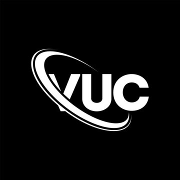 VUC logo. VUC letter. VUC letter logo design. Initials VUC logo linked with circle and uppercase monogram logo. VUC typography for technology, business and real estate brand.