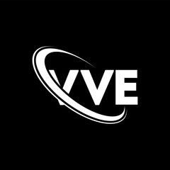 VVE logo. VVE letter. VVE letter logo design. Initials VVE logo linked with circle and uppercase monogram logo. VVE typography for technology, business and real estate brand.