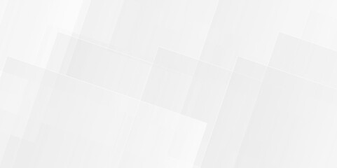 Obraz premium Modern abstract white curve square lines triangle technology backdrop. white light grey background. Space design concept. Decorative web layout poster, banner. White grey background vector design.
