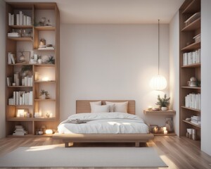Luxury comfortable hotel bedroom interior design