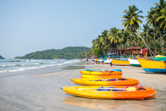palolem beach on a sunny day, india