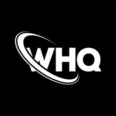 WHQ logo. WHQ letter. WHQ letter logo design. Initials WHQ logo linked with circle and uppercase monogram logo. WHQ typography for technology, business and real estate brand.