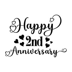 Anniversary typography design on plain white transparent isolated background for card, shirt, hoodie, sweatshirt, apparel, tag, mug, icon, poster or badge