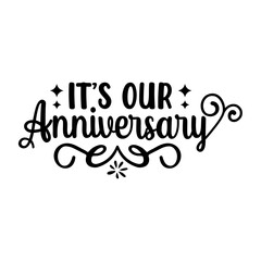 Anniversary typography design on plain white transparent isolated background for card, shirt, hoodie, sweatshirt, apparel, tag, mug, icon, poster or badge