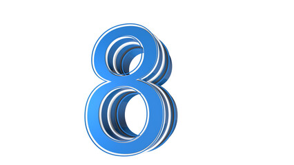 Blue3d number 8