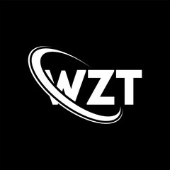 WZT logo. WZT letter. WZT letter logo design. Initials WZT logo linked with circle and uppercase monogram logo. WZT typography for technology, business and real estate brand.
