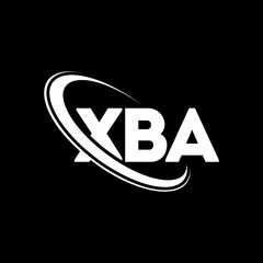 XBA logo. XBA letter. XBA letter logo design. Intitials XBA logo linked with circle and uppercase monogram logo. XBA typography for technology, business and real estate brand.