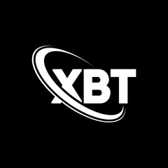 XBT logo. XBT letter. XBT letter logo design. Intitials XBT logo linked with circle and uppercase monogram logo. XBT typography for technology, business and real estate brand.
