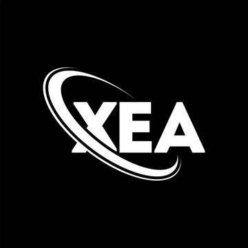 XEA logo. XEA letter. XEA letter logo design. Initials XEA logo linked with circle and uppercase monogram logo. XEA typography for technology, business and real estate brand.