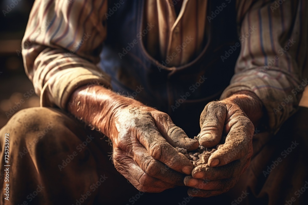 Poster a detailed shot of a person's hands holding an object. versatile for various uses