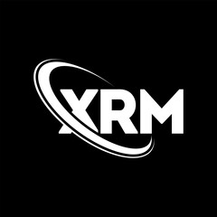 XRM logo. XRM letter. XRM letter logo design. Initials XRM logo linked with circle and uppercase monogram logo. XRM typography for technology, business and real estate brand.