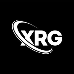 XRG logo. XRG letter. XRG letter logo design. Initials XRG logo linked with circle and uppercase monogram logo. XRG typography for technology, business and real estate brand.