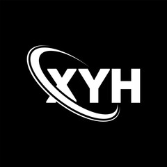 XYH logo. XYH letter. XYH letter logo design. Initials XYH logo linked with circle and uppercase monogram logo. XYH typography for technology, business and real estate brand.