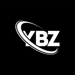 YBZ logo. YBZ letter. YBZ letter logo design. Intitials YBZ logo linked with circle and uppercase monogram logo. YBZ typography for technology, business and real estate brand.