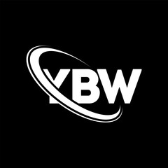 YBW logo. YBW letter. YBW letter logo design. Intitials YBW logo linked with circle and uppercase monogram logo. YBW typography for technology, business and real estate brand.