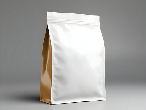 Food bag blank mockup with isolated background