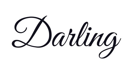 Darling text on white background