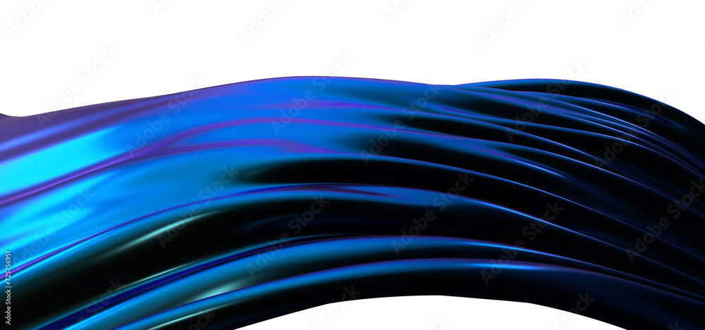 Poster wave of tranwave of tranquility: abstract 3d blue wave illustration for serene designsquility: abstr