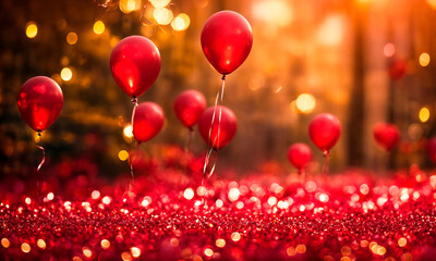Fototapeta na wymiar airy multi-colored holiday balloons. Selective focus.