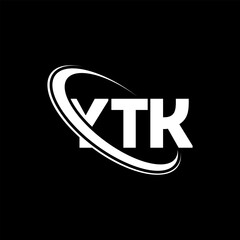 YTK logo. YTK letter. YTK letter logo design. Initials YTK logo linked with circle and uppercase monogram logo. YTK typography for technology, business and real estate brand.