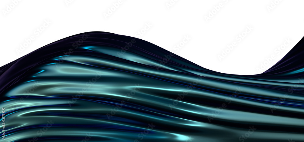 Poster creative abstract technology blue background with 3d concept. abstract particles blue wave minimalis
