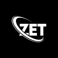 ZET logo. ZET letter. ZET letter logo design. Initials ZET logo linked with circle and uppercase monogram logo. ZET typography for technology, business and real estate brand. - obrazy, fototapety, plakaty