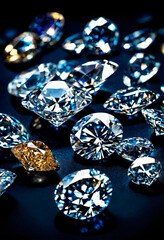 big precious stones diamonds. Selective focus.