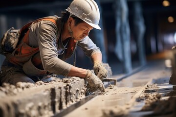 Photo of workers casting concrete