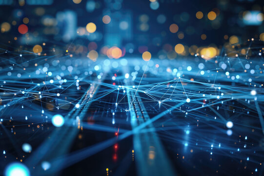 Signifies the network of interconnected devices enabling data exchange and automation