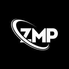 ZMP logo. ZMP letter. ZMP letter logo design. Initials ZMP logo linked with circle and uppercase monogram logo. ZMP typography for technology, business and real estate brand.