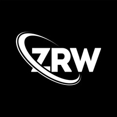 ZRW logo. ZRW letter. ZRW letter logo design. Initials ZRW logo linked with circle and uppercase monogram logo. ZRW typography for technology, business and real estate brand.