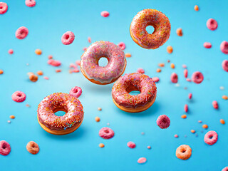 donuts isolated background