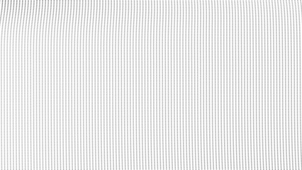 Abstract halftone flowing wavy gradient dots shape isolated on transparent background.Flowing dot particles wave pattern halftone black gradient smooth curve shape isolated on transparent background.	