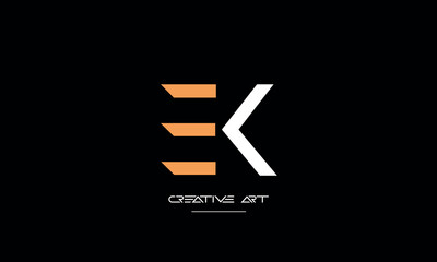EK, KE, E, K abstract letters logo monogram