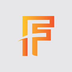 letter F Logo gradient colorful design illustration logo template design, flat letter f logo vectors