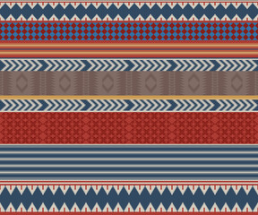 ethnic fabric patterns ethnic fabric patterns Designed with geometric patterns in green, brown, grey, used in designing textiles and clothing or decorative fabrics. Vector illustration