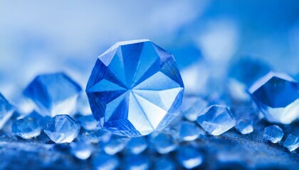 Beautiful blue Dimond dispersion the light. dimond dispersion glass objects