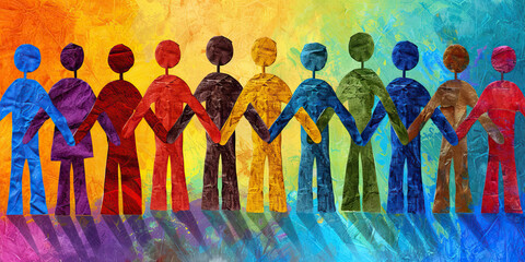 Inclusivity and Diversity: An Imaginative Representation of the Value of Embracing Diversity and Inclusion, Celebrating the Unique Contributions of Individuals from Various Backgrounds and Identities - obrazy, fototapety, plakaty