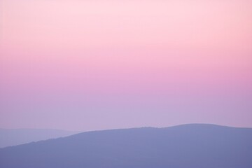 Colorful pastel sunset in the mountains,  Colorful landscape